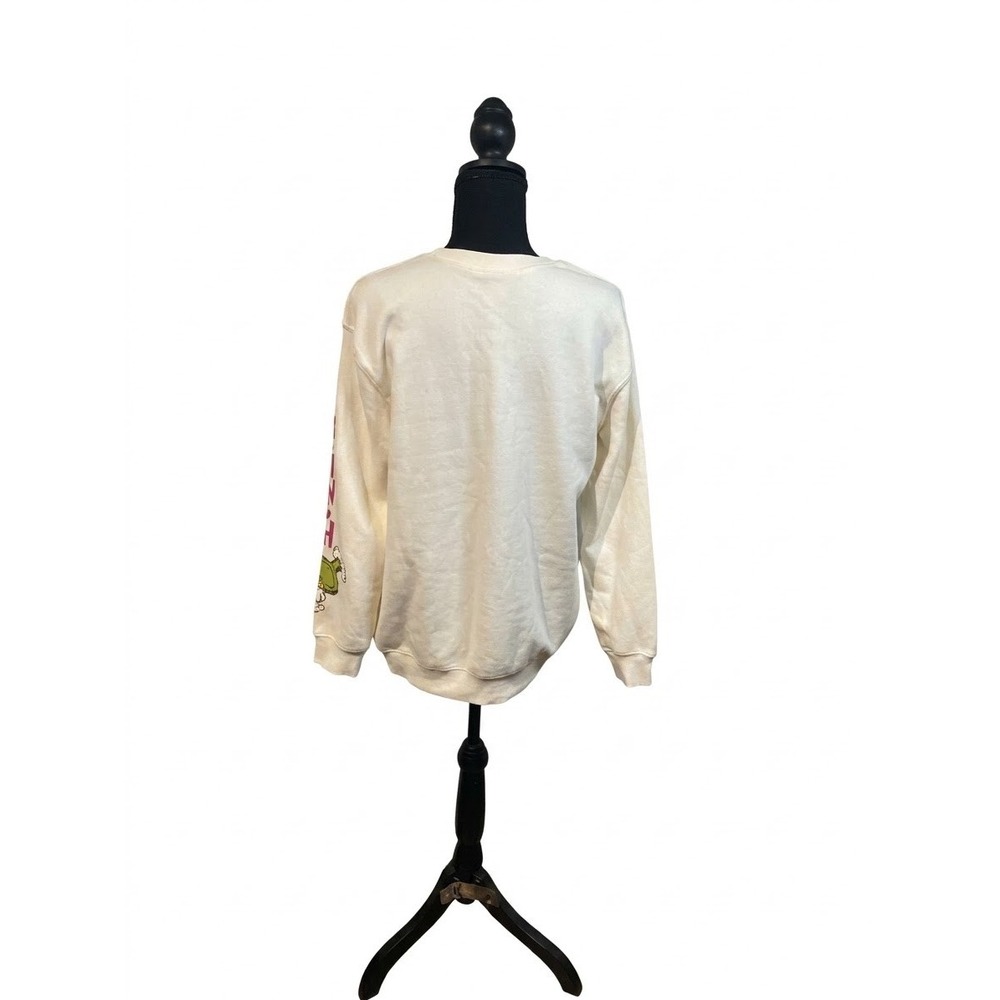 Hybrid The Grinch Sweatshirt Womens S Cream Excellent Dr Seuss Graphic Pullover - Picture 2 of 5